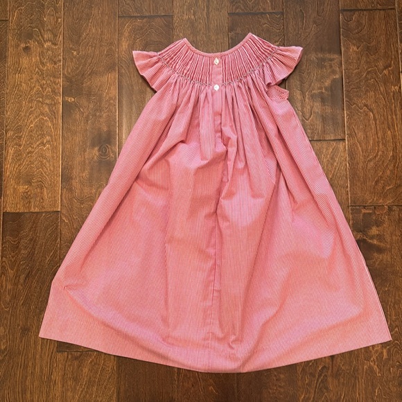 NWOT Stitchy Fish Elephant Smocked Dress, Red Mini Gingham - 6 - Picture 8 of 8